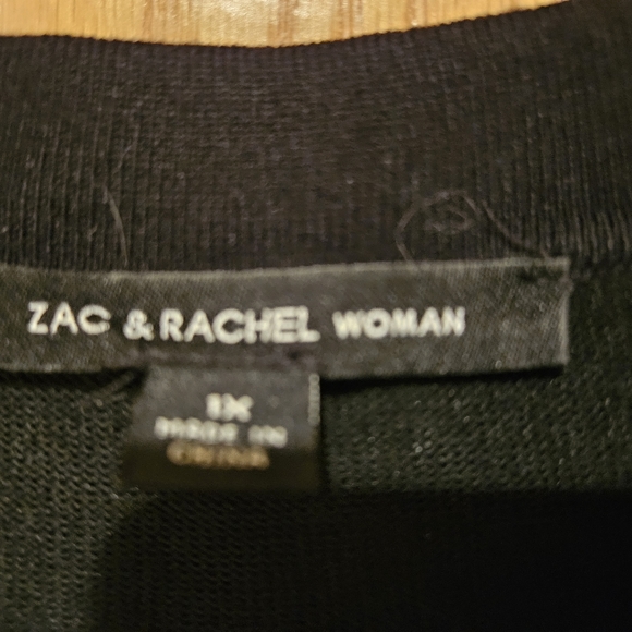 Zac and Rachel studded black V neck sweater - Picture 3 of 3